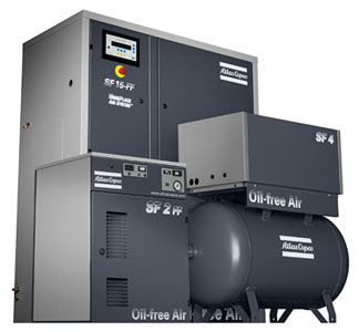 Compresseur à spirale non lubrifiée SF Classe 0 - Air pur certifié ISO 8573-1 - Débit 2.7 à 30.6 l/s_0