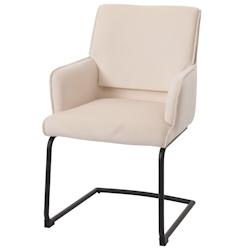 Décoshop26 - Chaise de salle à manger x1 design moderne en tissu crème-beige cadre en fer 04_0006300 - beige 3000261693543_0
