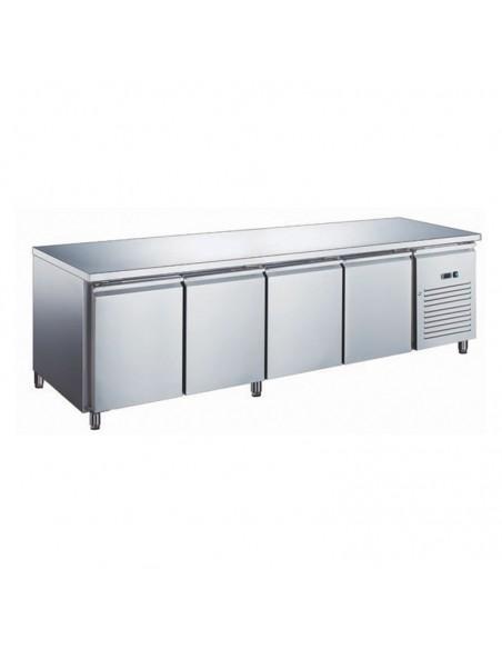 Desserte réfrigérée positive centrale 4 portes - inox AISI304 - Référence : SN4101X_0