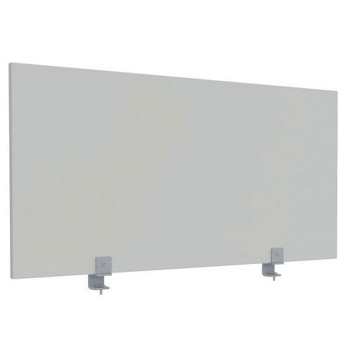 ECRAN BUREAU KE COVID MÉLAMINÉ ANTIBACTÉRIENS GRIS CLAIR H/L 60X120 CM - CLEN
