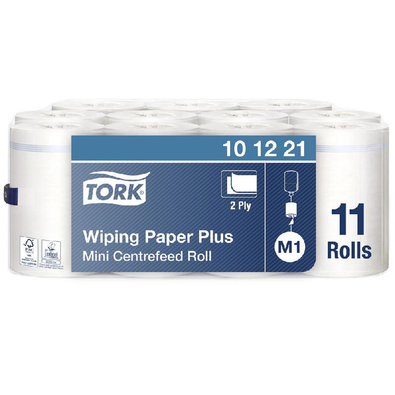 ESSUIE-TOUT MINI M1 WIPING PAPER PLUS  - 101221 - DOUBLE EPAISSEUR -11 X 214 UNITES - GAUFRE - RECYCLE - 215 MM