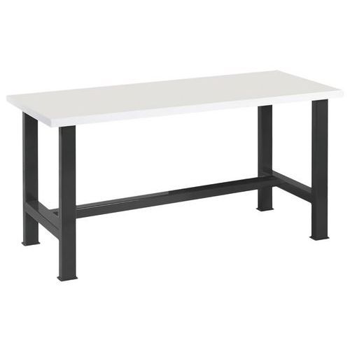 ETABLI PLATEAU STRATIFIÉ 1750 X 750 X HT 837 CM ANTHRACITE 7016 - ANJOU TOLERIE