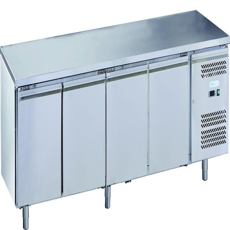 ForCold by FIMAR Table réfrigérée à 4 portes. Dégivrage automatique. Température 0°/+8°C.  Mesure 223x70x85(h) cm. ForCold par FIMAR M-GN4100T_0