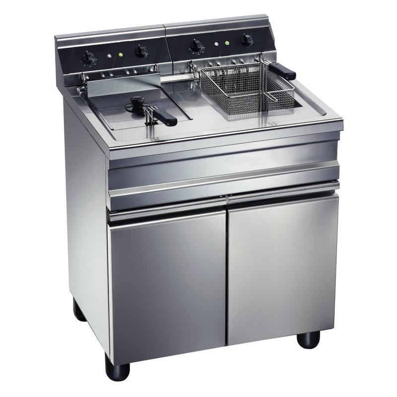 Friteuse professionnelle électrique sur coffre 2 bacs 14 litres - PME30_0