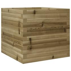 Helloshop26 - Jardinière bac lit surélevé plantes fleurs terrasse jardin 50 x 50 x 46 cm bois de pin imprégné marron 02_0037639 - 3000213914016_0