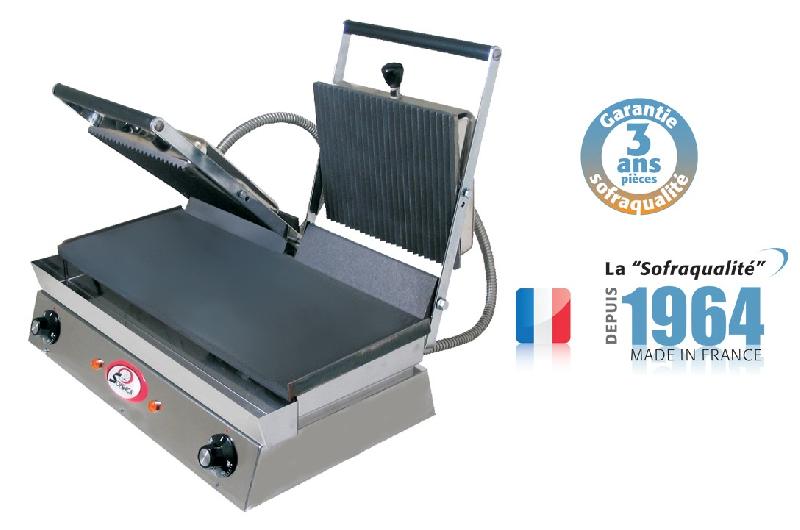 Infra Grills Duo - Spécial grillades - 10142L - Double plaques lisses 480x200mm - Fabrication française - Électrique 4400W_0