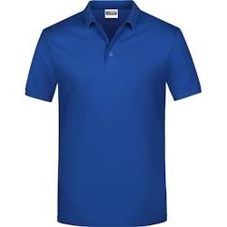 JAMES NICHOLSON, Polo homme, manches courtes, manches avec bande elasthanne, bleu dark royal, XXXXL, - XXXXL bleu 7865540424036_0