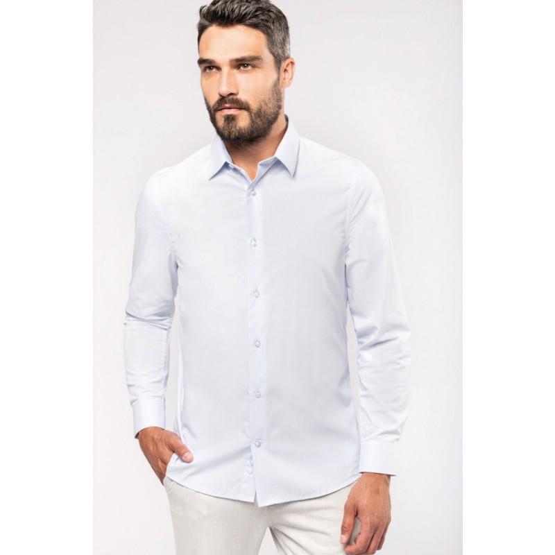 K513 - Chemise de travail en popeline 100% coton - Manches longues - Coupe ajustée - Entretien facile_0