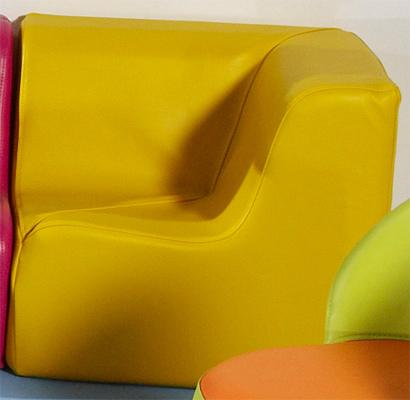 CHAUFFEUSE D\'ANGLE POUSSIN ORANGE - MANUTAN COLLECTIVITÉS