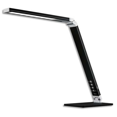 LAMPE LED MAGIC PLUS NOIR, VARIATEUR. TÊTE L31 X H1,4 X P4 CM, BRAS H36,5 CM, SOCLE L12,5 X P18,5CM