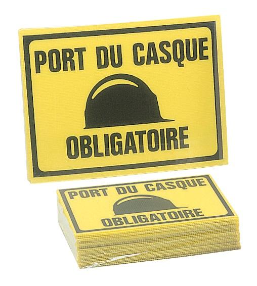 Lot de 25 panneaux de chantier rigides 'Port du casque obligatoire' - Novap 4304342 - 535502 - Résistant aux impacts et UV_0