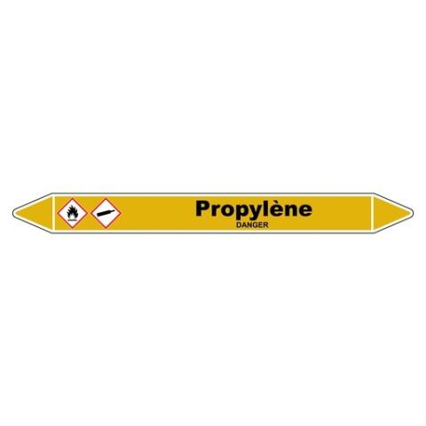 LOT DE 3 - MARQUEUR TUYAUTERIE - PROPYLÈNE VINYLE LAMINÉ - NFX 08-105 355 X 37 MM
