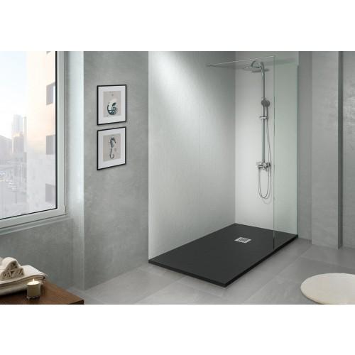 PANNEAU DE DOUCHE MURAL - 80 X 220 NOIR BATHLUXE