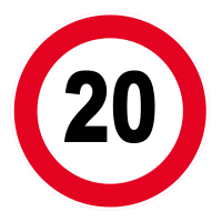 PANNEAU VITESSE LIMITÉE À 20KM/H