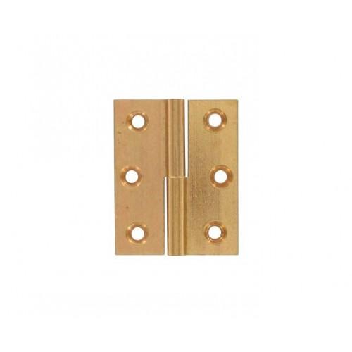 PAUMELLE DE MEUBLE - 60 MM X 40 MM - LAITON POLI - GAUCHE TORBEL