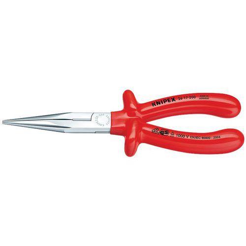 PINCE À BECS DEMI-RONDS 200MM AVEC TRANCHANT - SURMOULÉ -ISOLÉE 1000V - KNIPEX
