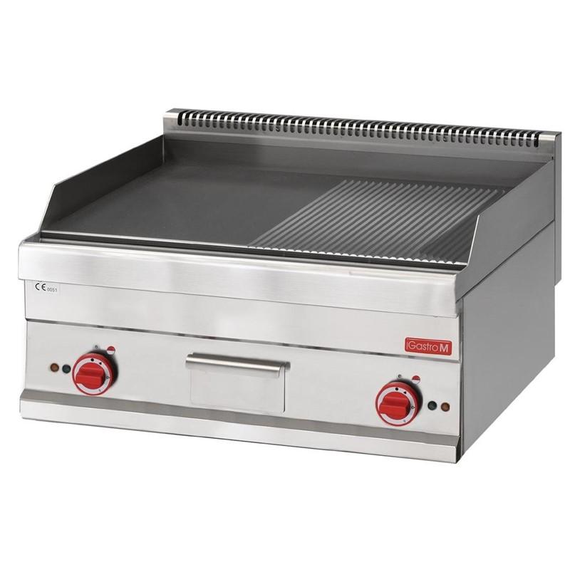 Plancha électrique 650 avec plaque demie lisse demie rainurée 65/70ftre - GN061_0