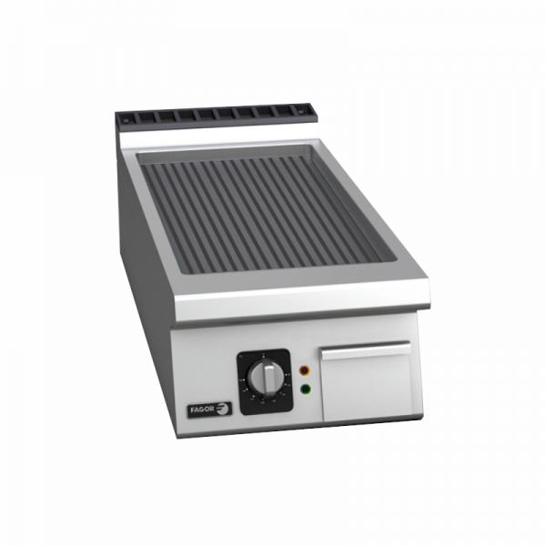 Plancha électrique professionnelle 40 cm FAGOR série 900 - FT-E905 avec plaque lisse ou rainurée, thermostat 100-300°C_0