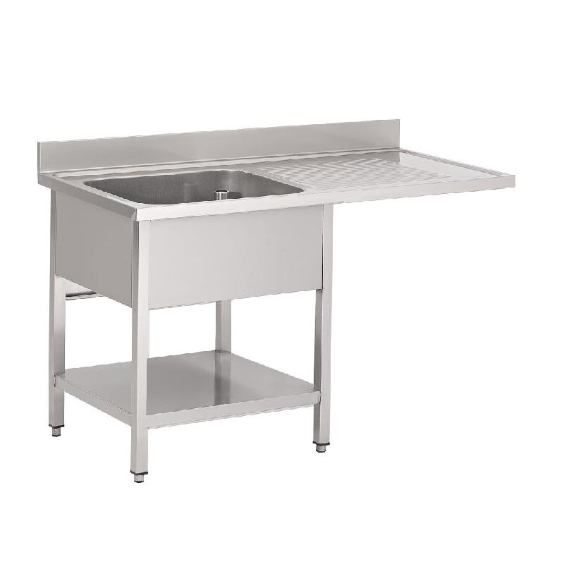 Plonge inox avec étagère basse et emplacement lave-vaisselle 1 bac ... - PGN206_0