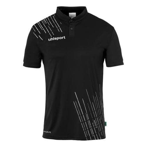 POLO POLYCOTON - UHLSPORT - SCORE 26 NOIR/BLANC