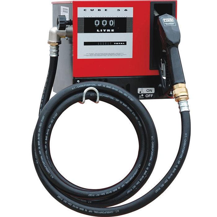 Pompe à Gasoil Électrique 230V 200W - 50 L/min, Auto-Stop, Débitmètre Précis, Idéale Pour Transfert Fioul Rapide
