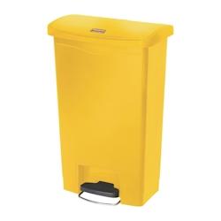 Poubelle à pédale frontale large Slim Jim Step-On Rubbermaid jaune 50L - jaune GACW585_0