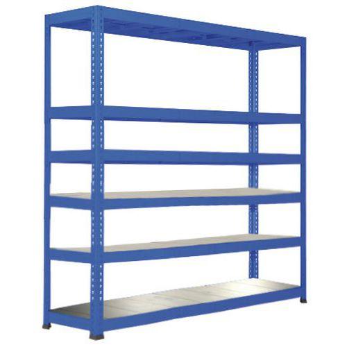 RAYONNAGE D'ARCHIVES RAPID 1 2440X1830X455 6 TAB MÉTAL BLEU