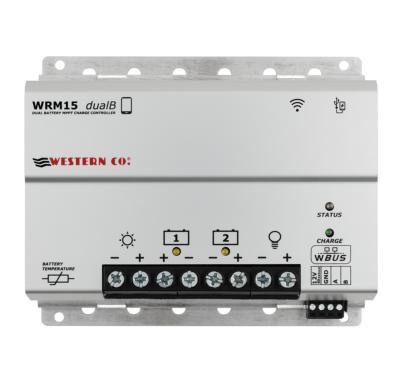 Régulateur de charge solaire 15a mppt 12/24v WESTERN deux batteries + sortie et usb_0