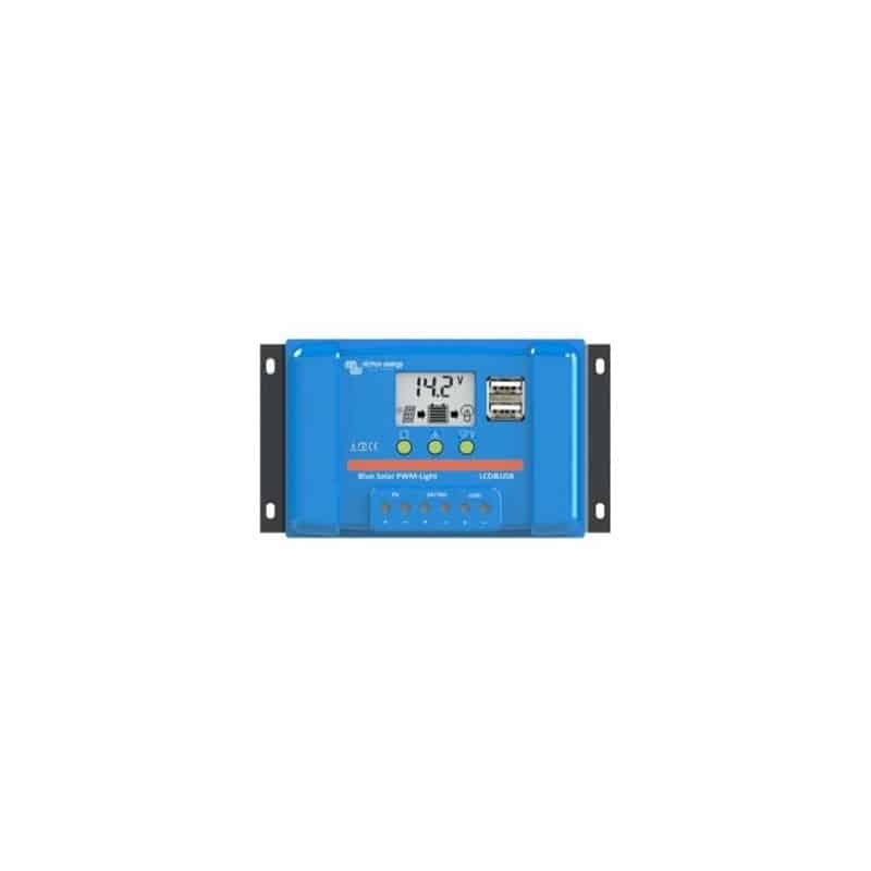 Régulateur solaire PWM 10A 12/24V USB LCD Victron BlueSolar - Protection et charge optimisée_0