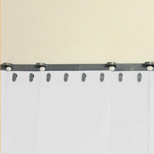 Rideau à lanières PVC standard blanc opaque - pour frigos et températures de -15°C à 50°C - largeur 200mm, épaisseur 2mm_0