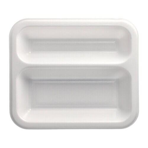Starpak 100 barquettes à sceller, XPS en 2 parties 975 ml 4,2 cm x 21,2 cm x 25 cm laminé blanc - blanc plastique 88786_0