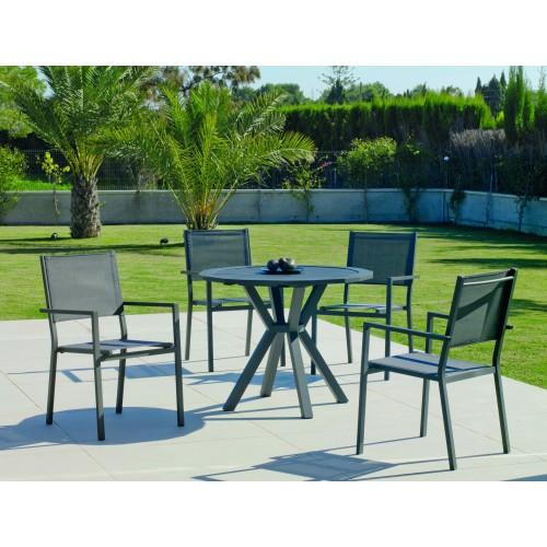 TABLE DE JARDIN - ANTHRACITE - BARACOA HEVEA