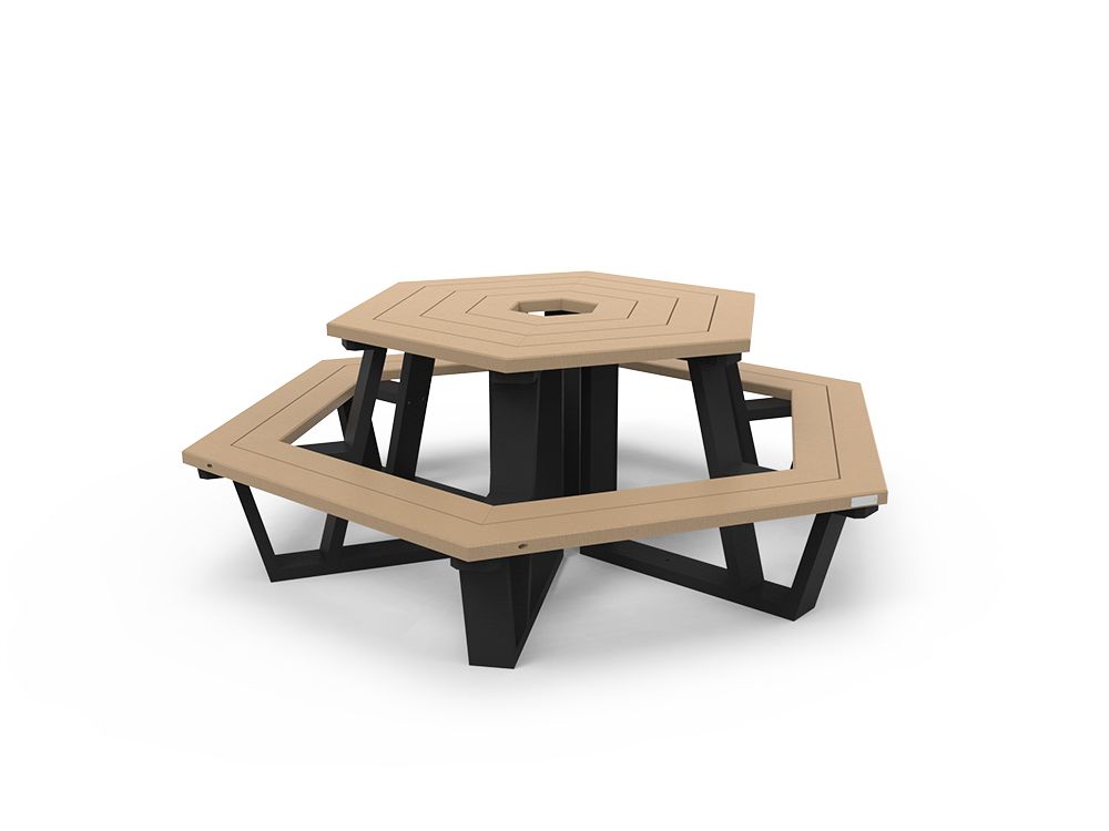 Table de pique-nique HELIOS - largeur 2324 mm - STD OR-TPN-02 - plastique 95% - fixation incluse_0