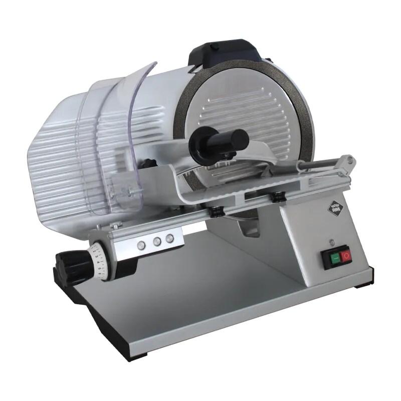 Trancheuse avec entraînement par engrenage (par pignon), coûteau 300 mm téflon RM - GMS 300 T - RM Gastro - 0615402531887_0