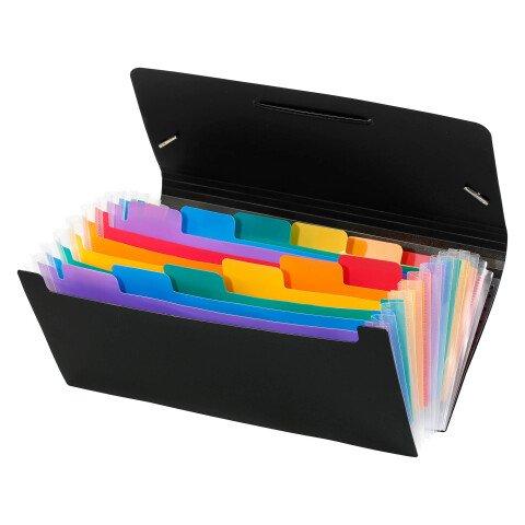 TRIEUR PLASTIQUE FORMAT CHÈQUE 12 ONGLETS RAINBOW CLASS VIQUEL