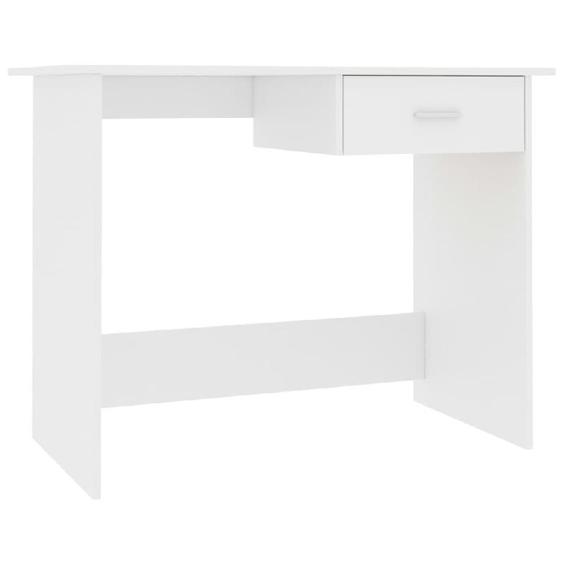 VidaXL Bureau Blanc 100 x 50 x 76 cm Bois d'ingénierie Modèle Sirius Élégance - blanc 800549_0