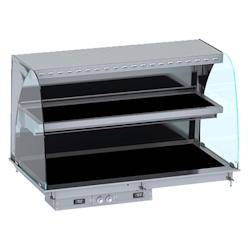 Vitrine Chaude Drop-In Murale Courbée Plaque Vitrocéramique Noire - 3 à 5 x GN 1/1 - Combisteel - l176.5- L- P72- h92.4- Vitrocéramique - 74222429_0