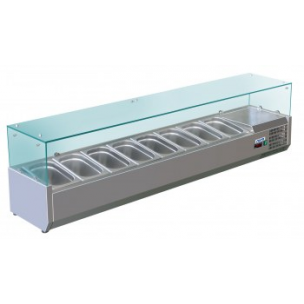 Vitrine réfrigérée VRX 1800 - acier inox AISI 304 - froid statique - contrôle numérique DIXELL_0
