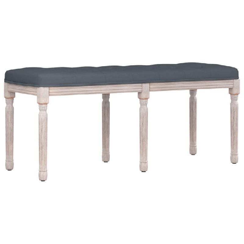 BANC BANQUETTE 110 X 40 X 49 CM VELOURS GRIS FONCÉ 02_0010662_0