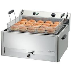 Bartscher Friteuse inox simple électrique à beignets 30 Litres, à poser, 15 000 W, 400 V - TRI - Acier inoxydable 18/10 101560_0