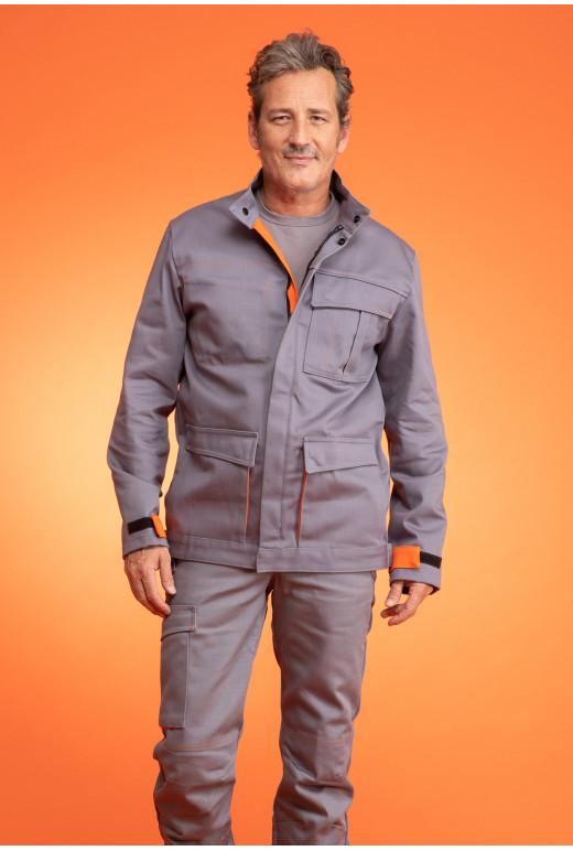 Blouson retardateur de flammes et antistatique - Cap 2 - Réf. 635*cpa - Gris acier - Normes EN ISO 11612 et EN 1149-5_0