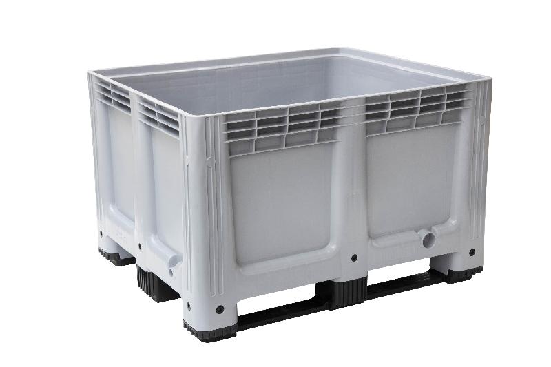 Caisse-palette en plastique - Grands volumes 610 litres - Fond plein et parois pleines - Compatible contact alimentaire_0