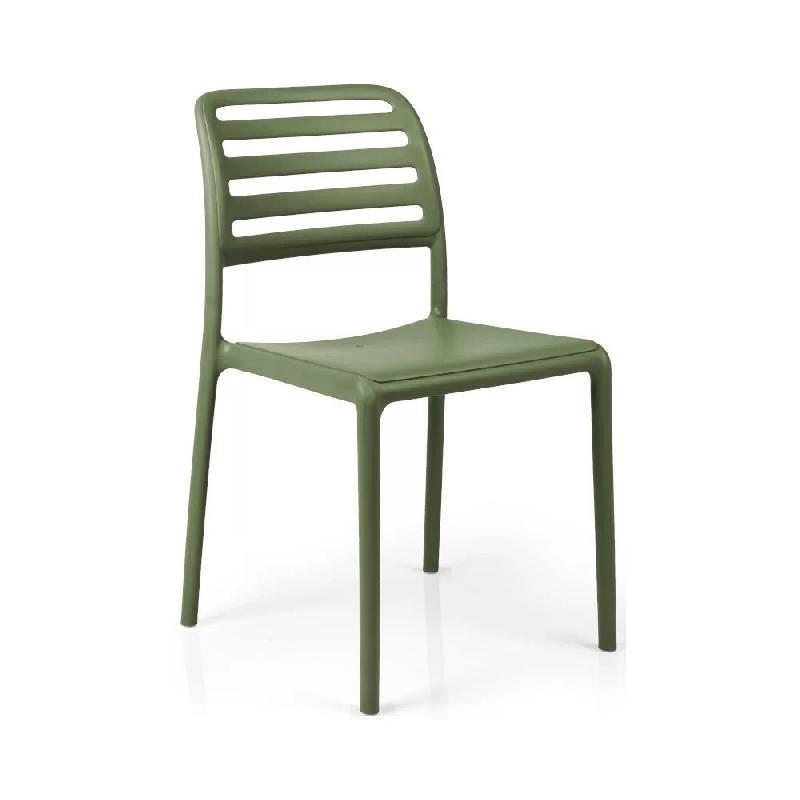 Chaise en résine COSTA - Stamp - chaise d'extérieur empilable par 6, design sobre et confortable_0