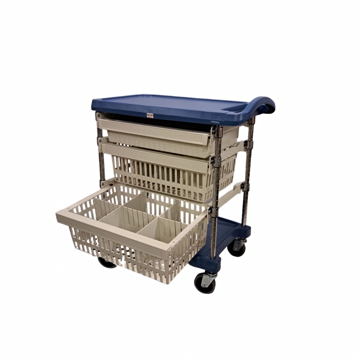 Guéridon modulaire de soins ou vaccination, pour le stockage organisé des fournitures médicales, instruments et dossiers cliniques - JETCART_0