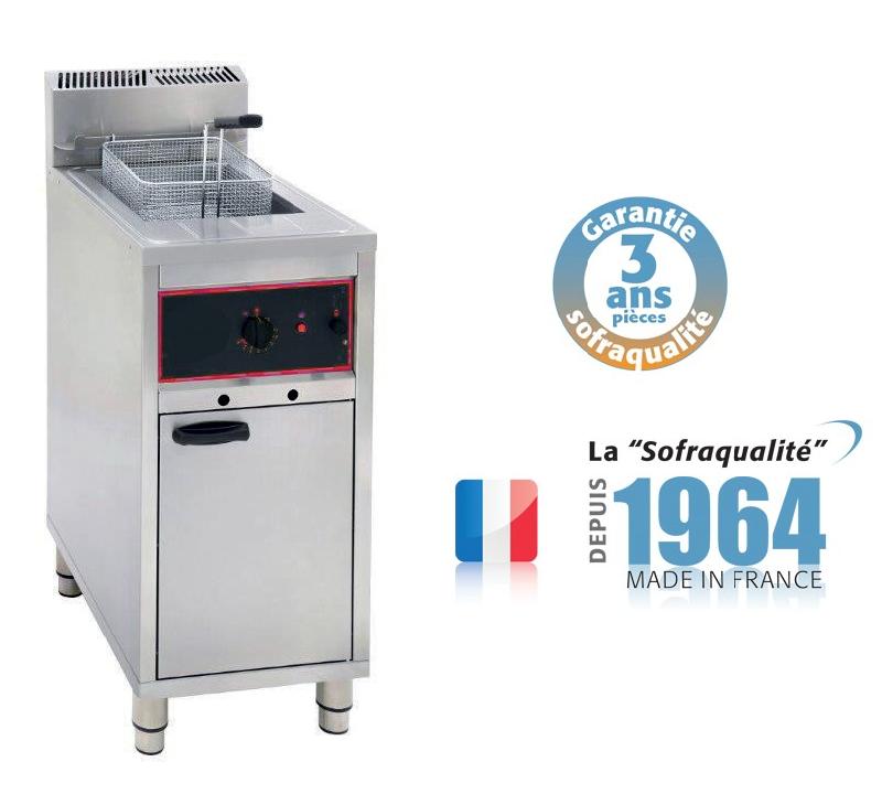 Friteuse gaz sur coffre - 16 litres FG16 - fabrication française - 30 kg frites/heure_0