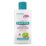 Gel hydroalcoolique désinfectant mains - Sanytol - 75 ml - microbilles hydratantes - pomme verte & amande douce_0