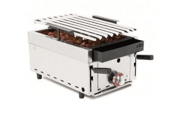 Grill pierre de lave 2brûleurs+grille rainurée inox BARINOX35 ARILEX_0