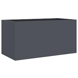 Helloshop26 - Jardinière bac lit surélevé plantes fleurs terrasse jardin 62 x 30 x 29 cm acier anthracite 02_0037737 - 3000214050720_0