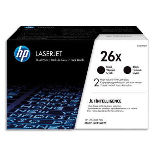 Hp 26x cf226xd pack de 2 toners noirs grandes capacités authentiques pour hp laserjet pro m402 / m426_0