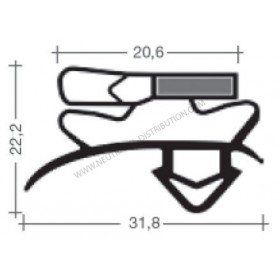Joint JCA164N - Noir - Longueur 2,44 m - Cadre sur mesure pour chambre froide_0